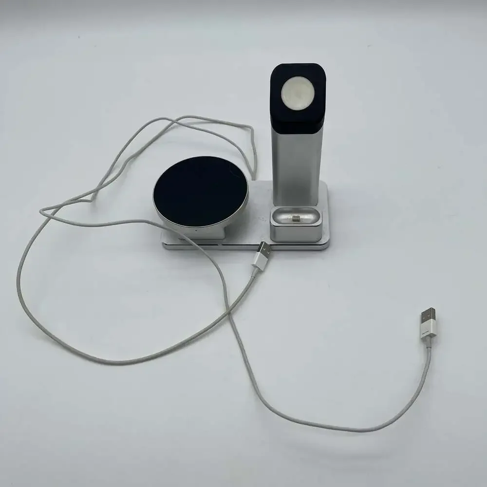 Olebr 3-in-1 Aluminum Charging Stand for Apple Watch, iPhone, and AirPods‎